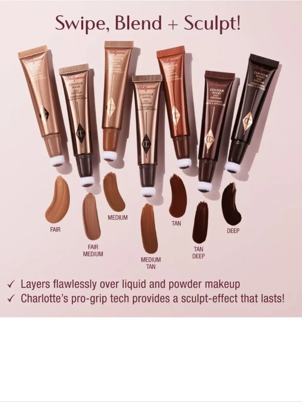 Charlotte Tilbury Hollywood Contour Wand Easy Contour: Fair, 12ml, NIB